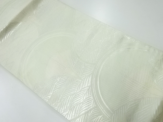 JAPANESE KIMONO / ANTIQUE FUKURO OBI / SILK / WOVEN WAVE & YOUNG PINE